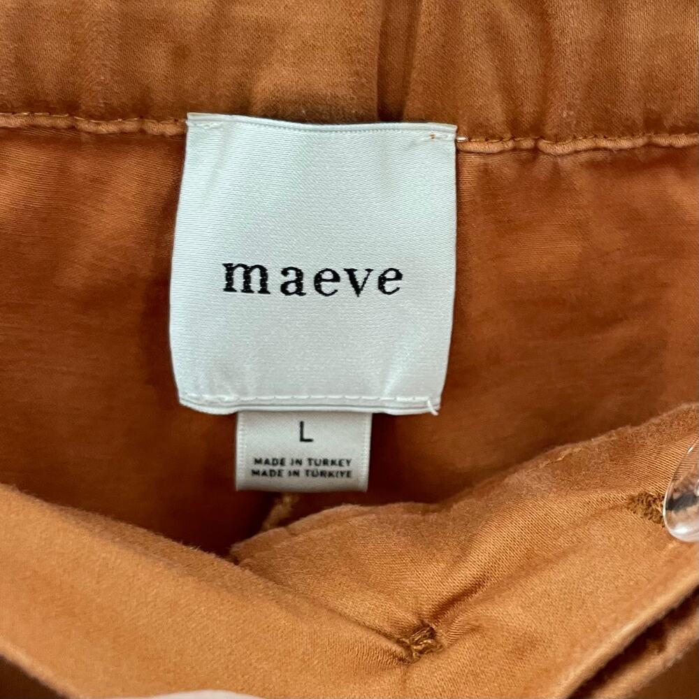 Anthropologie Maeve Curve Poplin Barrel Pants L - Picture 8 of 10